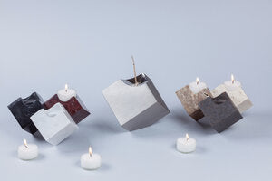 CONNECT THREE - CANDLE HOLDER - MARBLE